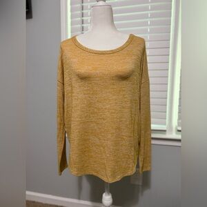 Time and Tru Gold Long Sleeve Relaxed Shirt